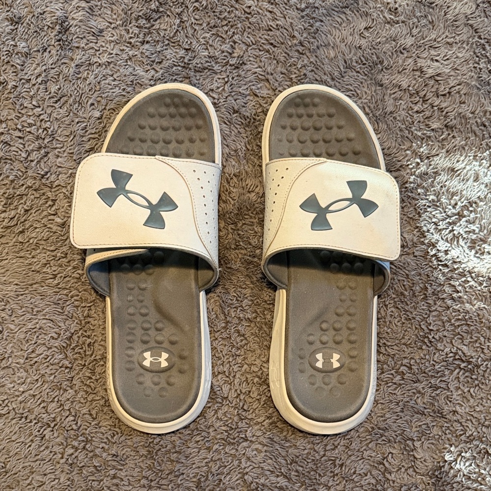Under Armour Gray Slide Sandals